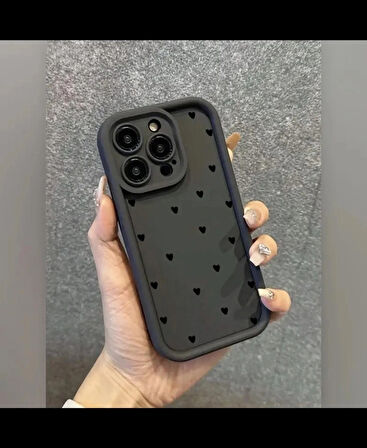 15 Promax Telefon Kılıfı Siyah Kalpli