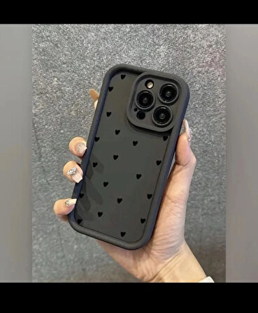 15 Promax Telefon Kılıfı Siyah Kalpli
