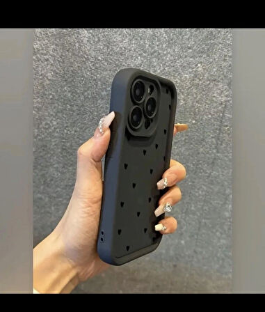 15 Promax Telefon Kılıfı Siyah Kalpli
