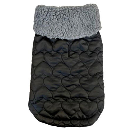 Gedyco Siyah Kapitone İçi Peluşlu Küçük Irk Köpek Yeleği