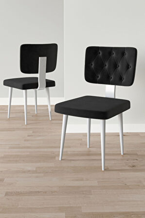 Lars Beyaz 80x132 Açılabilir Mdf Masa Yemek Odası Takımı,Mutfak Takımı 4 Adet Sandalye