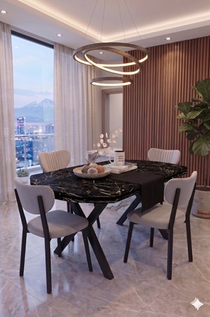 Nova Serisi Modern Yemek Masası Takımı - 4 Kişilik Salon & Mutfak Seti - Renk Seçenekli