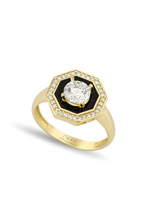 Tektaş Mineli Altın Yüzük