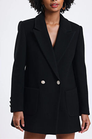 FemiChic Siyaj Oversize Düğmeli Ceket