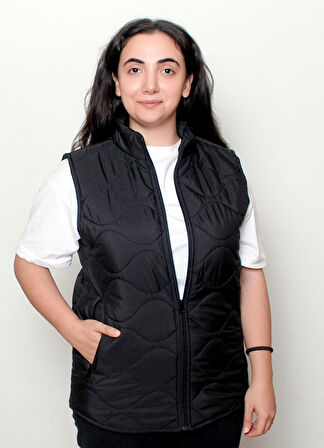 Soğan Desen Slimfit Kapitone Şişme Yelek