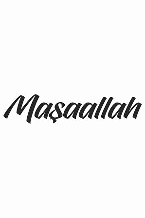 24x8 cm Siyah Renkli Maşaallah Sticker Laptop Kask Araba Motor Defter Sticker