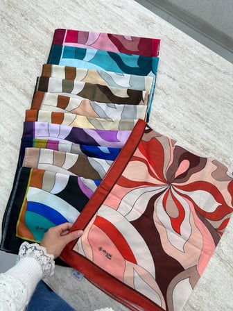 Siyane Scarf Naturel Desen Şal 05