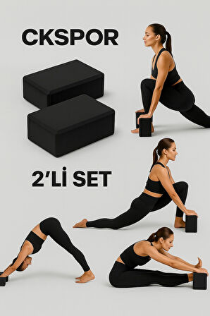 2' li Yoga Blok Seti  Pilates Yoga Denge Köpüğü 1 Çift  
