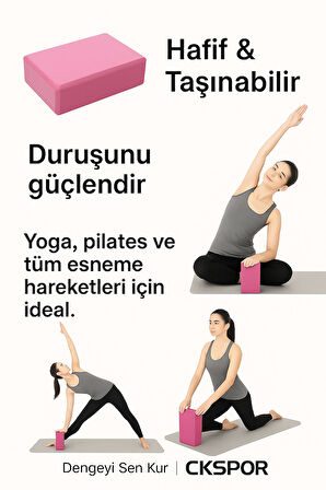 2' li Yoga Blok Seti  Pilates Yoga Denge Köpüğü 1 Çift  