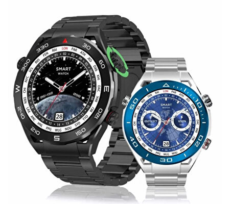 Samsung S24 Uyumlu Watch Classic Sk4 Ultimate 49mm 1.45' Tam Ekran Gps/nfc/sesli Asistan Akıllı Saat