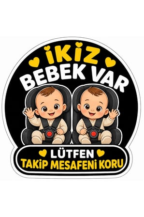 İkiz bebek var oto sticker