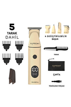 Supreme Trimmer Multigroomer 3.0 Islak/Kuru 14 Parça Erkek Tıraş Makinesi Seti – Burun Kulak Sakal Saç Bakımı