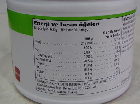 Multi-Fiber Lifli ve Elma Aromalı İçecek Tozu 204 g 