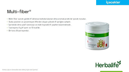 Multi-Fiber Lifli ve Elma Aromalı İçecek Tozu 204 g 