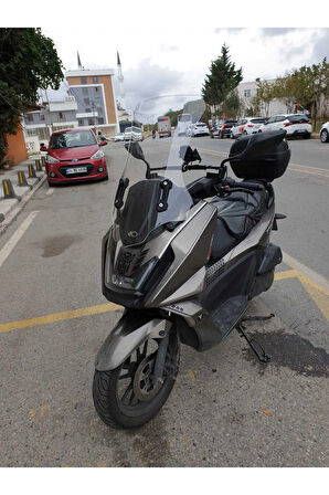 kymco Skytown 125 Siperlik Ön Cam 2023 2024 Model 72cm Şeffaf Renkli 4mm UZUN CAM