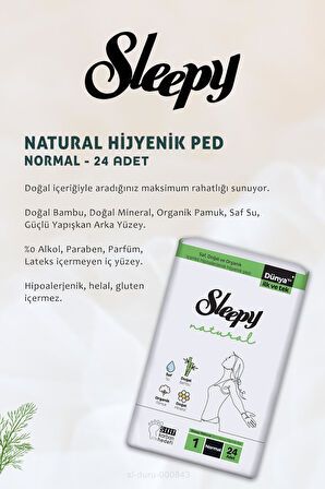 7 AL 6 ÖDE Sleepy Natural Hassas Hijyenik Ped Normal 24 Adet ve Şampuan Fırçası