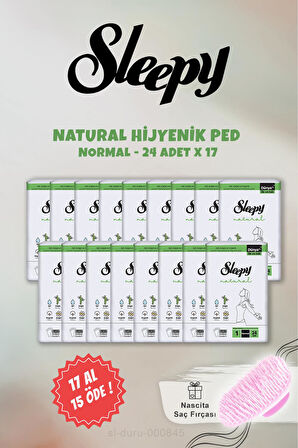 17 AL 15 ÖDE Sleepy Natura Hijyenik Ped Normal 24 Adet ve Şampuan Fırçası