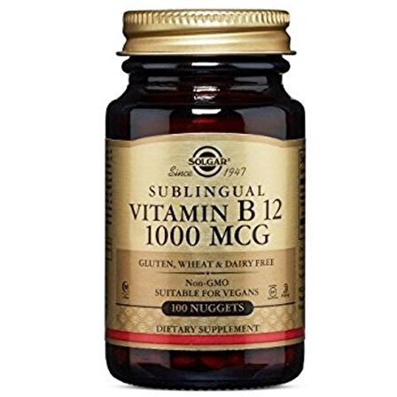 Solgar B12 1000 mcg 100 Adet Dilaltı