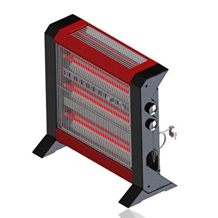 Elektrikli Isıtıcı Soba 3 Çubuklu Isıtıcı 1950W Slim Sunset