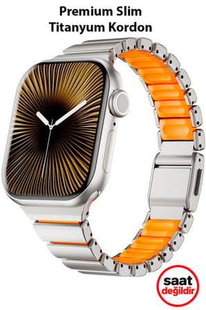 Apple Watch 11 10 42mm 6 7 8 9 10 11 Se Uyumlu 38 40 41mm Slim Titanyum Kordon