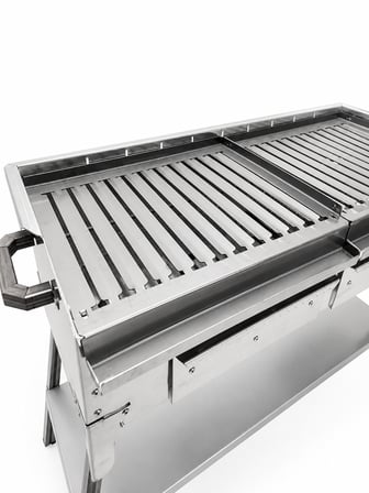BÜYÜK MANGAL YAĞ KANALLI IZGARA 35x90 YAĞDAKLIKLI ÜST IZGARA 90 CM YÜKSEKLİK