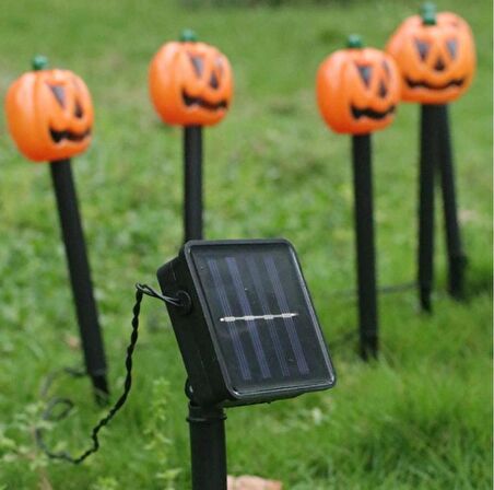 Bal Kabağı Kazıklı Solar LED Işık, Cadılar Bayramı Güneş Enerjili Hallowen Zemin Yürüyüş Yolu Işığı