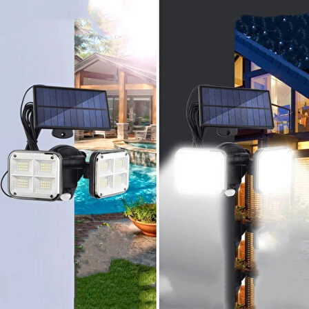 120 LED 20W Solar Lamba: Güneş Enerjili, Su Geçirmez, Hareket Sensörlü Dış Mekan Aydınlatması