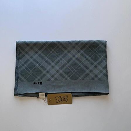 Mint Yeşili Aker  Ekose Şal 953