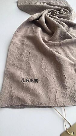 Koyu Bej Aker Kraş Şal