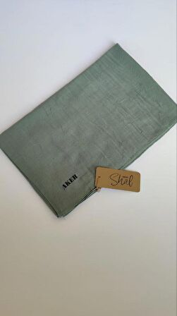 Mint Yeşili Aker Kraş Şal