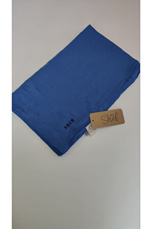 Saks Mavisi Aker Kraş Şal