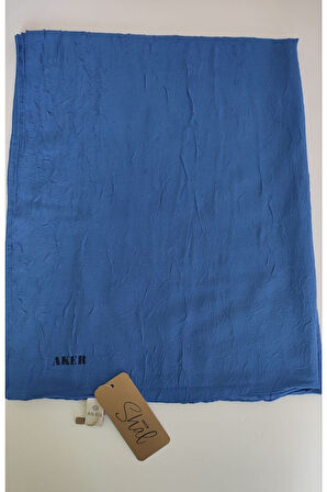 Saks Mavisi Aker Kraş Şal