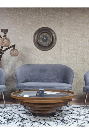 TEDDY Takım Krom Kaplama Sivriltme Ayak Çay Seti Koltuk - Berjer , Balkon, Salon, Ofis