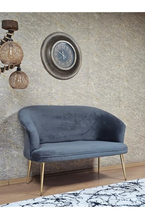 İkili TEDDY Gold Kaplama Sivriltme Ayak Çay Seti Koltuk İkili Berjer , Balkon, Salon, Ofis