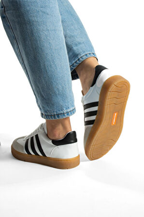  Kadın Kontrast Parçalı Rahat Spor Ayakkabı Kadın Sneakers