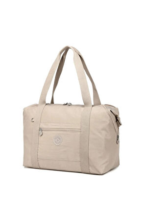 Battal Boy Kadın Çantası Krinkıl Kumaş Geniş Hacimli Suya Dayanıklı