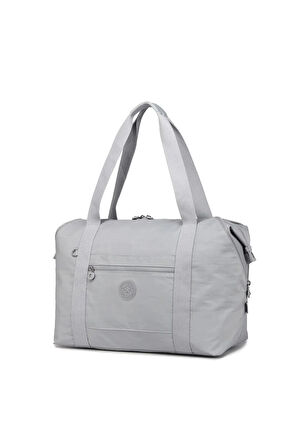 Battal Boy Kadın Çantası Krinkıl Kumaş Geniş Hacimli Suya Dayanıklı