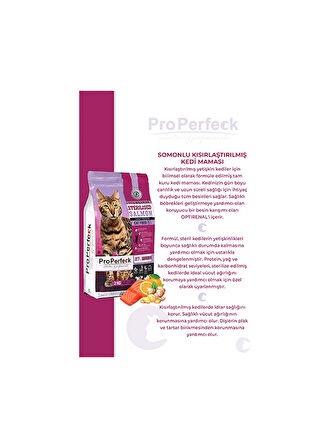 PREMİUM KISIRLAŞTIRILMIŞ SOMONLU PORTAKALLI KEDİ MAMASI 10 KG