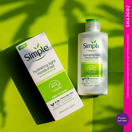 Simple Kind To Skin Su Bazlı Nemlendirici Hassas Ciltler İçin 12 Saate Kadar Etkili 125 ml