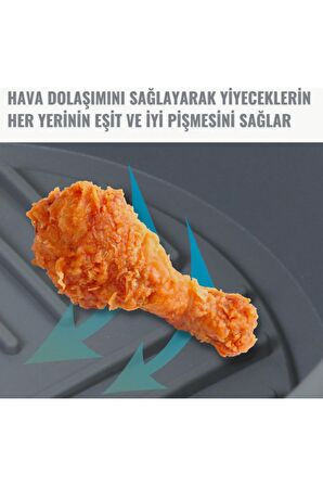 Dolphfin Air Fryer Silikon Pişirme Kabı Yemek ve Kek Kalıbı Xiaomi 3,5L ve Philips 4,1L Uyumlu Özel Tasarım