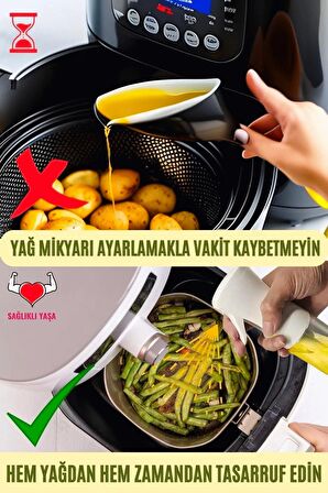 Dolphfin Sprey Yağdanlık Sıvı Yağ Spreyi Yağlık Air Fryer'da Yağ Tasarruf Edin Zeytinyağı Için Uygun 300 ML