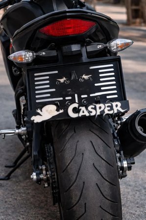 Tüm Motorlara Uyumlu motosiklet plakalığı Casper tasarımlı Plakalık 1 Adet