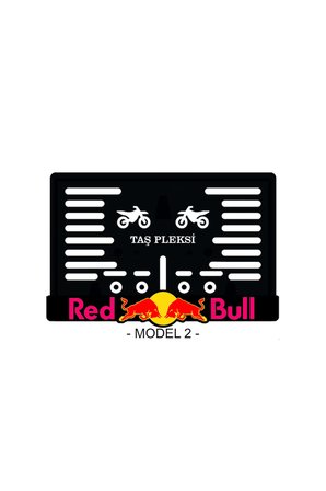 REDBULL MOTOR PLAKALIK TÜM MOTORSİKLET MODELLERİNE UYUMLU 3D LUX PLEKSİ PARLAK PLAKALIK