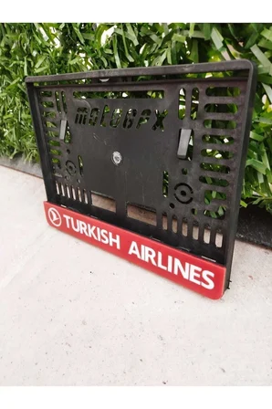 Motor Plakalık Turkısh Aırlınes Kırmızı Takmatik Lazer Kesim Pleksi ( 1 Adet )