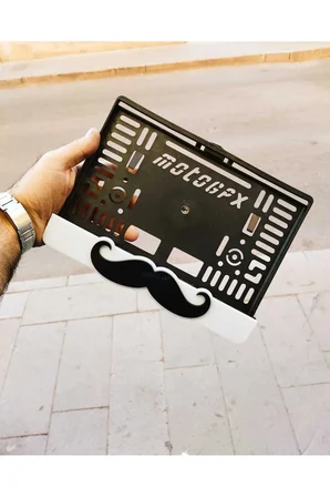 Motorsiklet  Uyumlu Plakalık Bıyık Model Lazer Kesim Pleksi 3d Kabartma