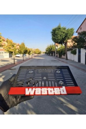 Wasted Motor Takmatik Pleksi Plakalık (Beyaz-Kırmızı)