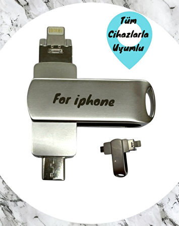İphone Uyumlu Flash Bellek İos Apple Uyumlu 256 Gb Otg Usb Type C Flash Bellek Disk Pc Uyumlu 