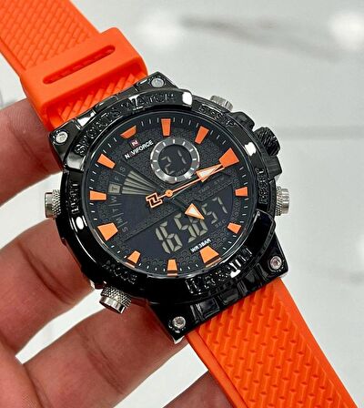 Naviforce Digital Analog Silikon Kayışlı Kol Saati