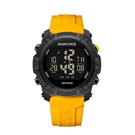 Naviforce Dijital Sarı Silikon Kordon Unisex Kol Saati NF7104
