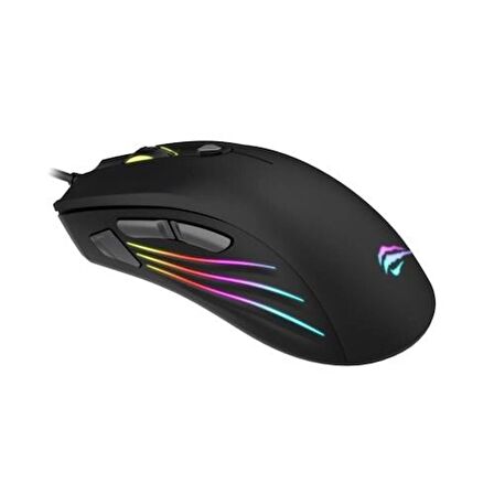 GameNote MS1002 Kablolu RGB Gaming Mouse Siyah  USB/Ayarlanabilr RGB ışıklı/DPI,1.62m kablo boyu